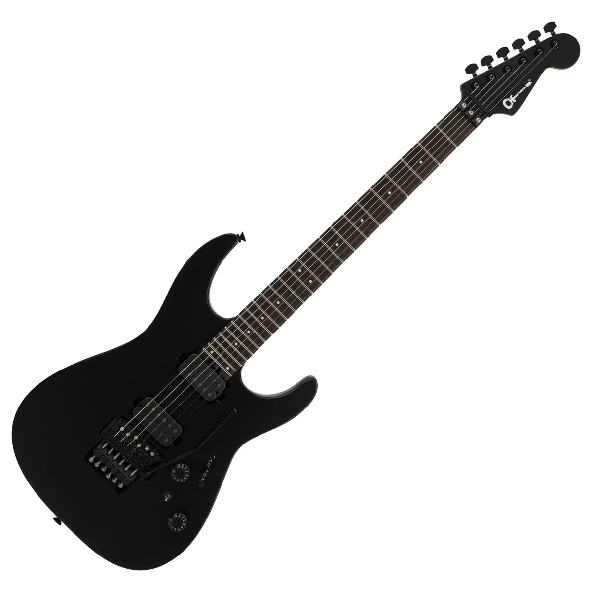 Charvel Pro-Mod Plus Dinky DK24 HH FR EB Ebony Fingerboard Satin Black - Image 1