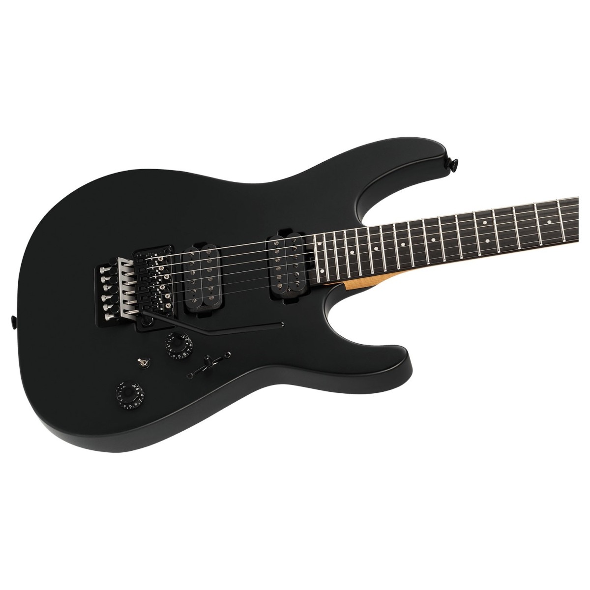 Charvel Pro-Mod Plus Dinky DK24 HH FR EB Ebony Fingerboard Satin Black - Image 2