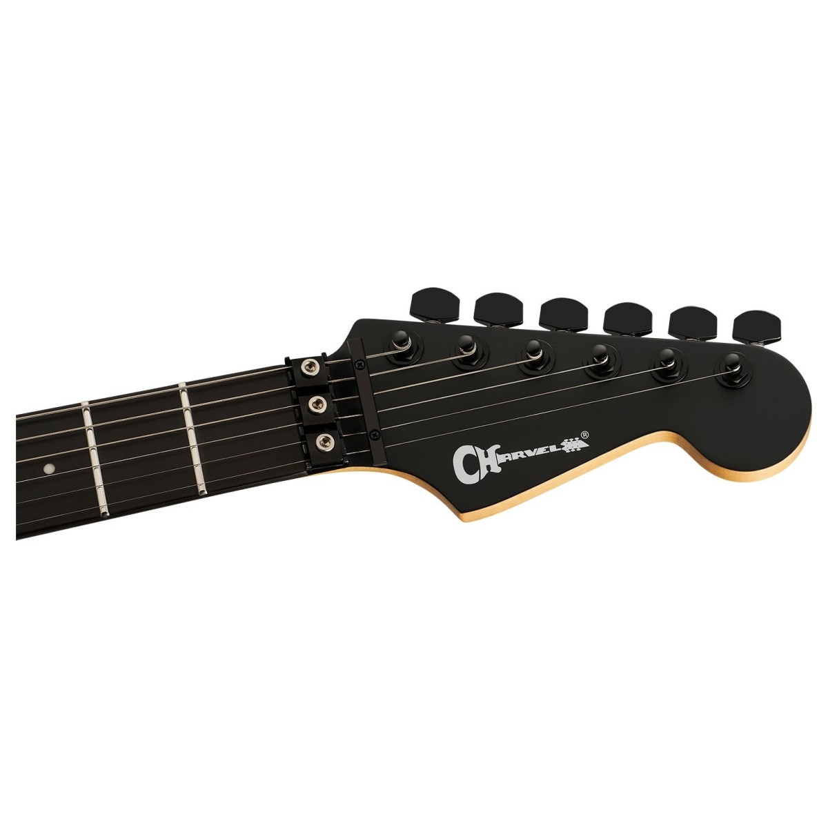 Charvel Pro-Mod Plus Dinky DK24 HH FR EB Ebony Fingerboard Satin Black - Image 4