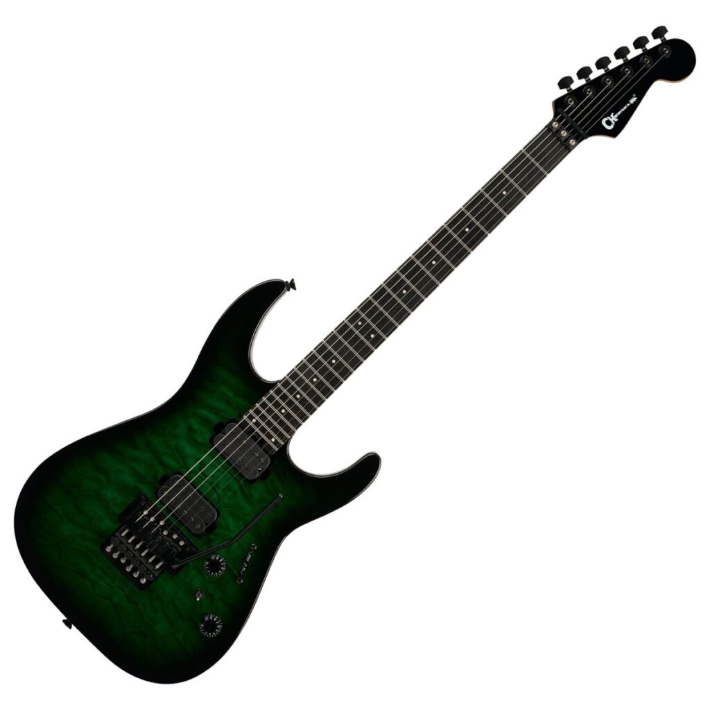 Charvel Pro-Mod Plus Dinky DK24 HH FR QM EB Ebony Fingerboard Cloaked Emerald Green