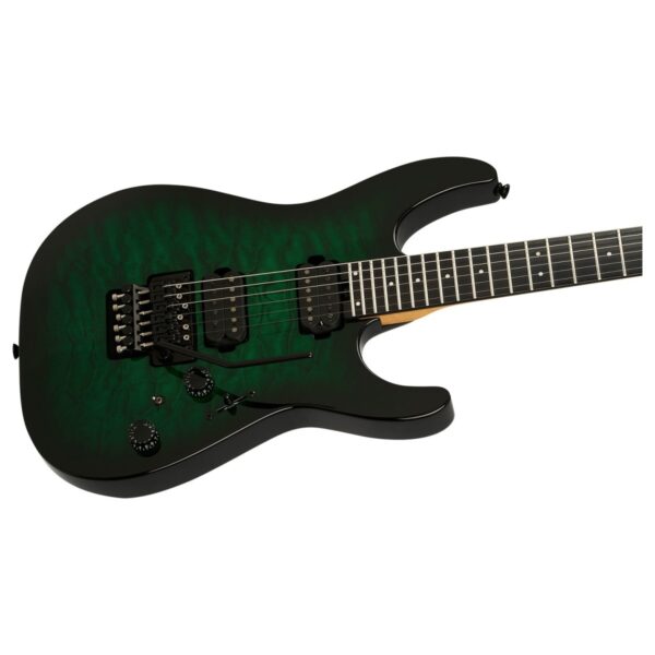 Charvel Pro-Mod Plus Dinky DK24 HH FR QM EB Ebony Fingerboard Cloaked Emerald Green - Image 2
