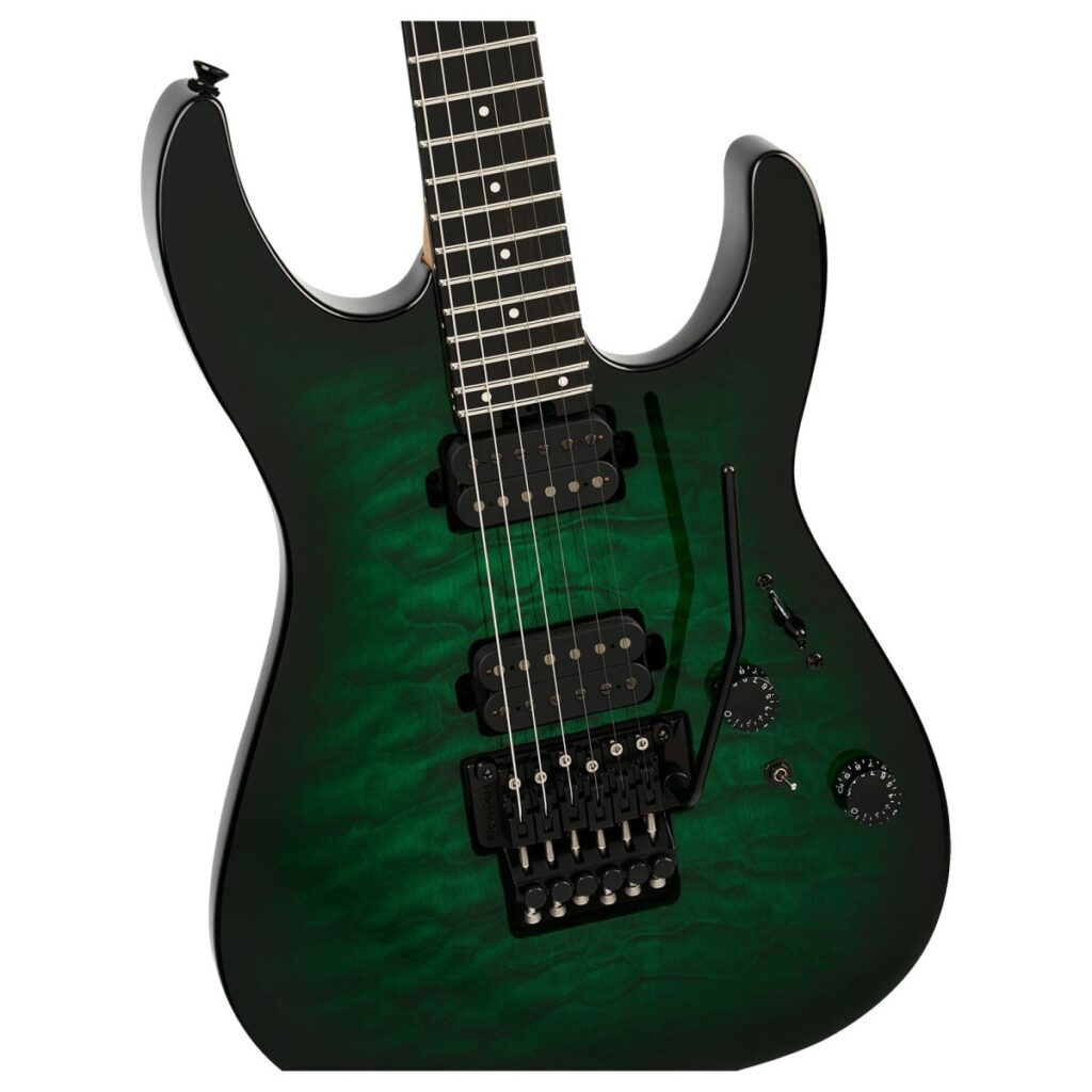 Charvel Pro-Mod Plus Dinky DK24 HH FR QM EB Ebony Fingerboard Cloaked Emerald Green