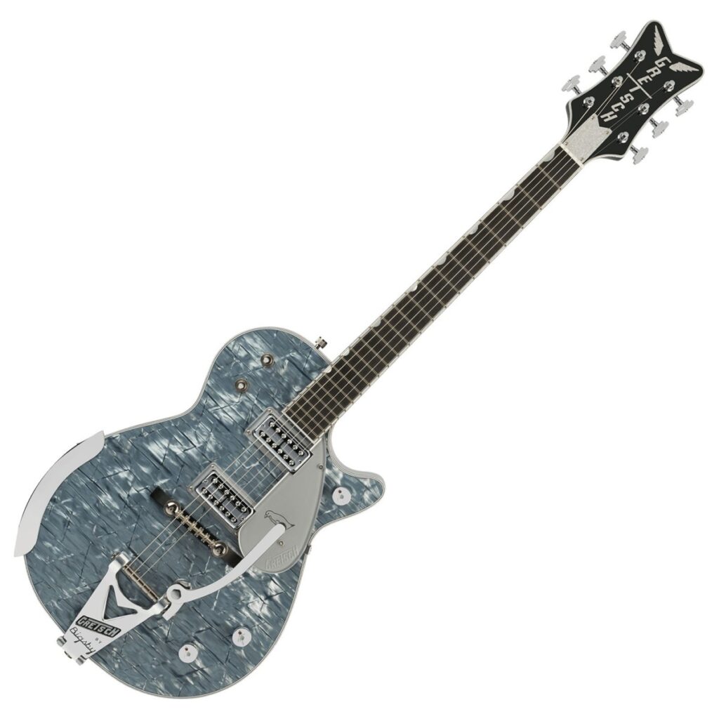 Gretsch G6134T-58 Limited Edition Penguin with String-Thru Bigsby Light Blue Pearl
