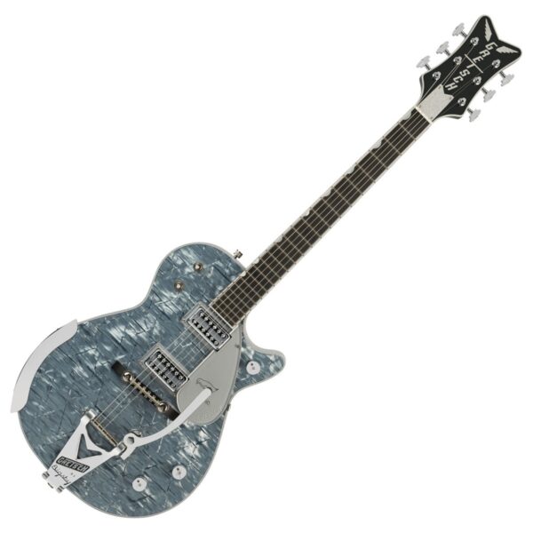 Gretsch G6134T-58 Limited Edition Penguin with String-Thru Bigsby Light Blue Pearl - Image 1