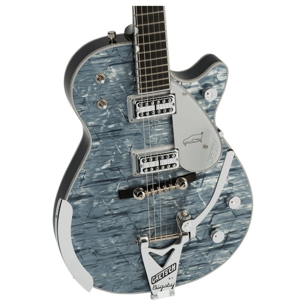Gretsch G6134T-58 Limited Edition Penguin with String-Thru Bigsby Light Blue Pearl