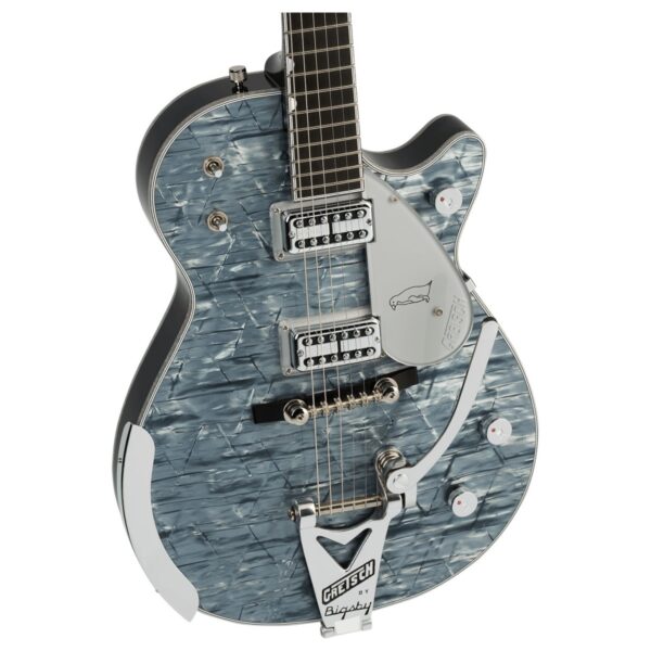 Gretsch G6134T-58 Limited Edition Penguin with String-Thru Bigsby Light Blue Pearl - Image 3