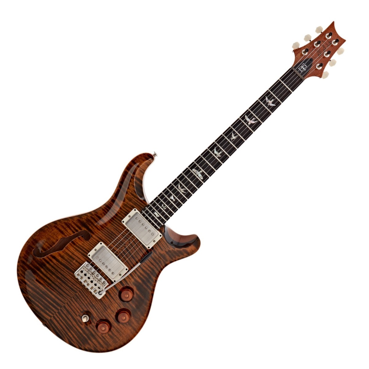 PRS DGT Semi-Hollow Tiger Eye Birds #0427294 - Image 1