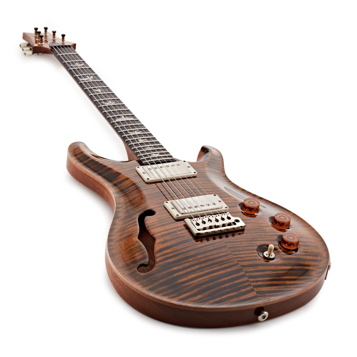 PRS DGT Semi-Hollow Tiger Eye Birds #0427294 - Image 2