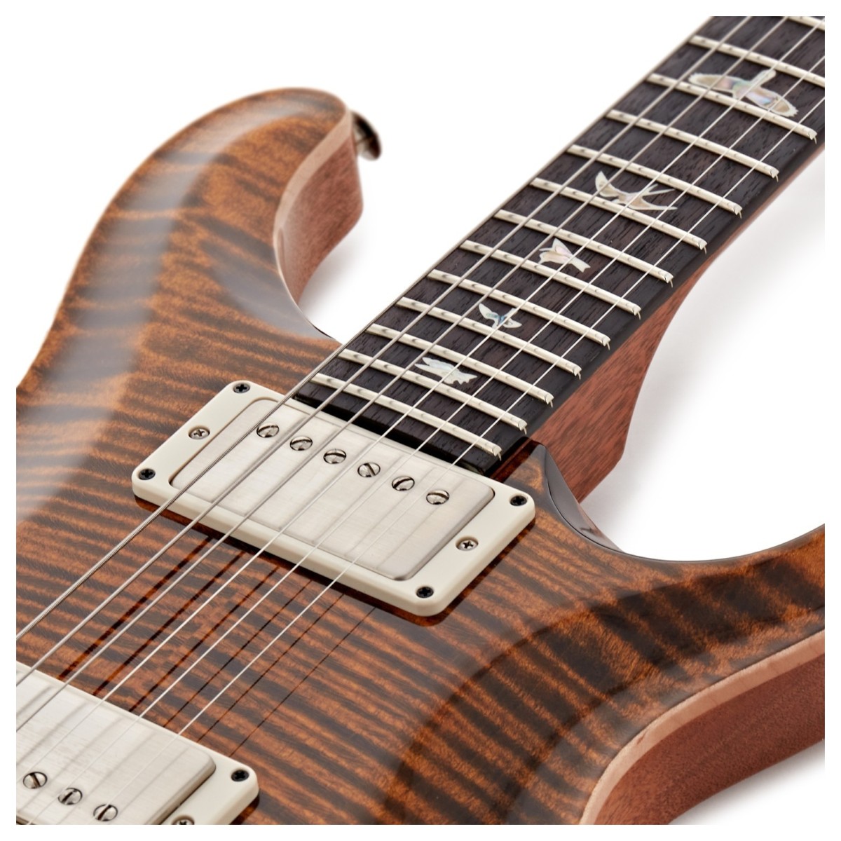PRS DGT Semi-Hollow Tiger Eye Birds #0427294 - Image 4