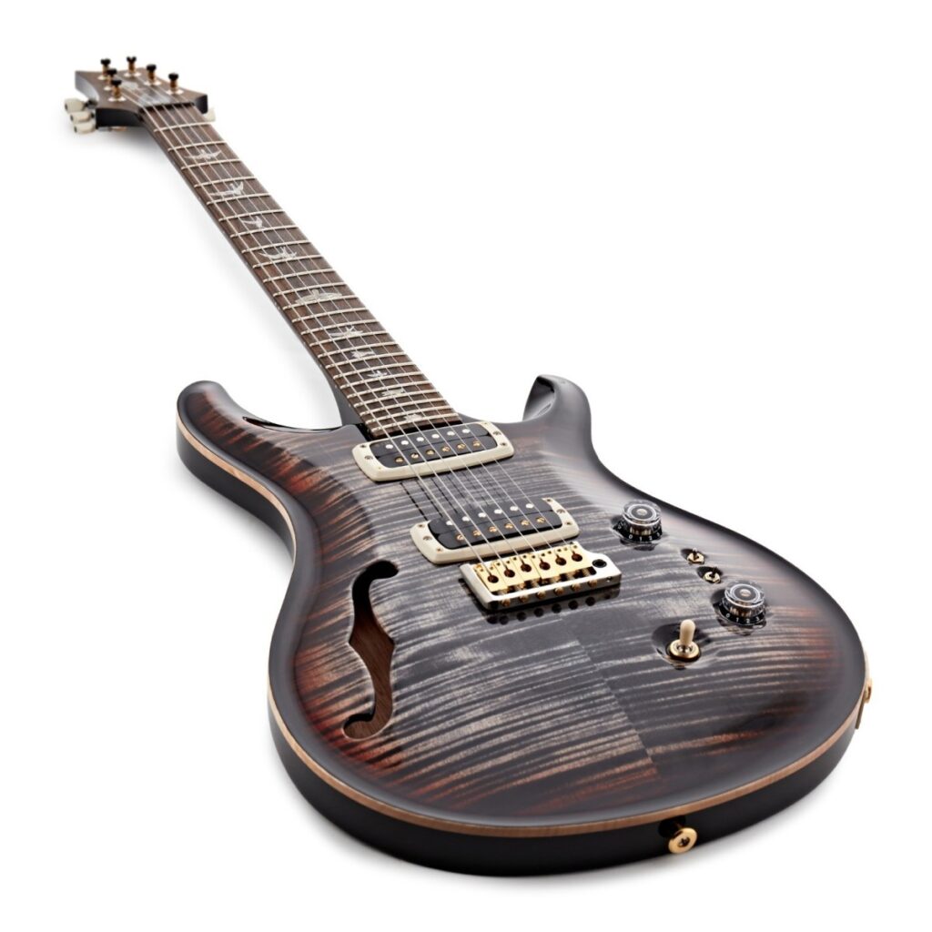 PRS Custom 24-08 Semi-Hollow 10-Top Charcoal Cherry Burst #0407888