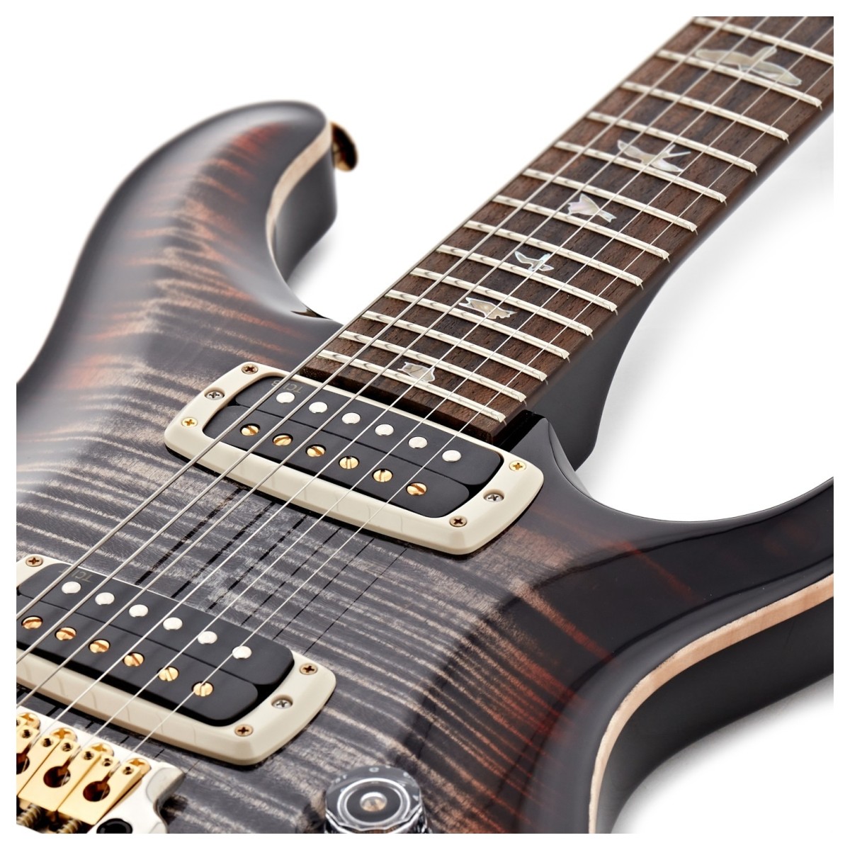 PRS Custom 24-08 Semi-Hollow 10-Top Charcoal Cherry Burst #0407888 - Image 4