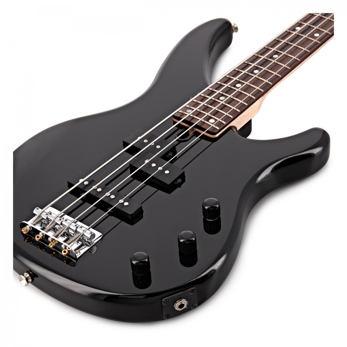 Yamaha TRBX174 Bass Guitar Black & Eden Orbiter 8 Combo Amp - Image 3