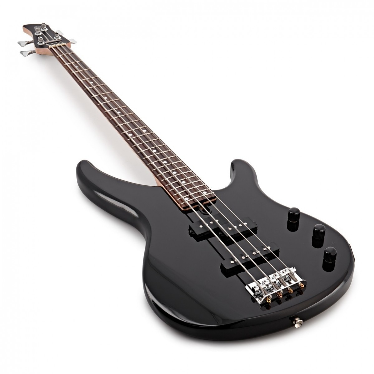 Yamaha TRBX174 Bass Guitar Black & Eden Orbiter 8 Combo Amp - Image 4