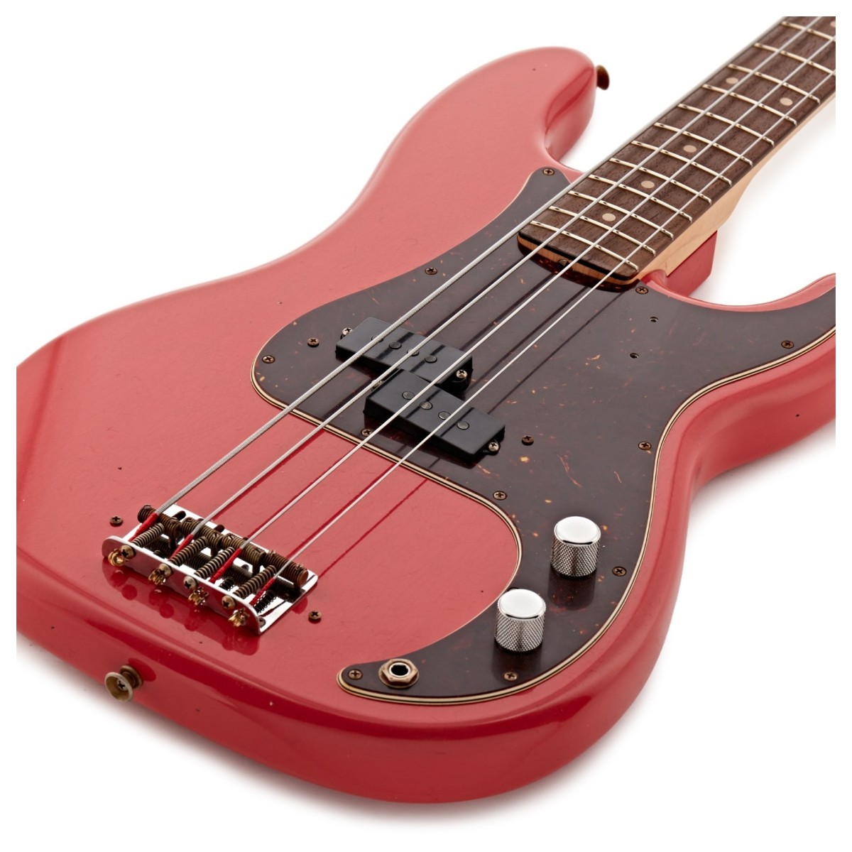 Fender Custom Shop Pino Palladino Signature Precision Bass RW Fiesta Red over Desert Sand - Image 4