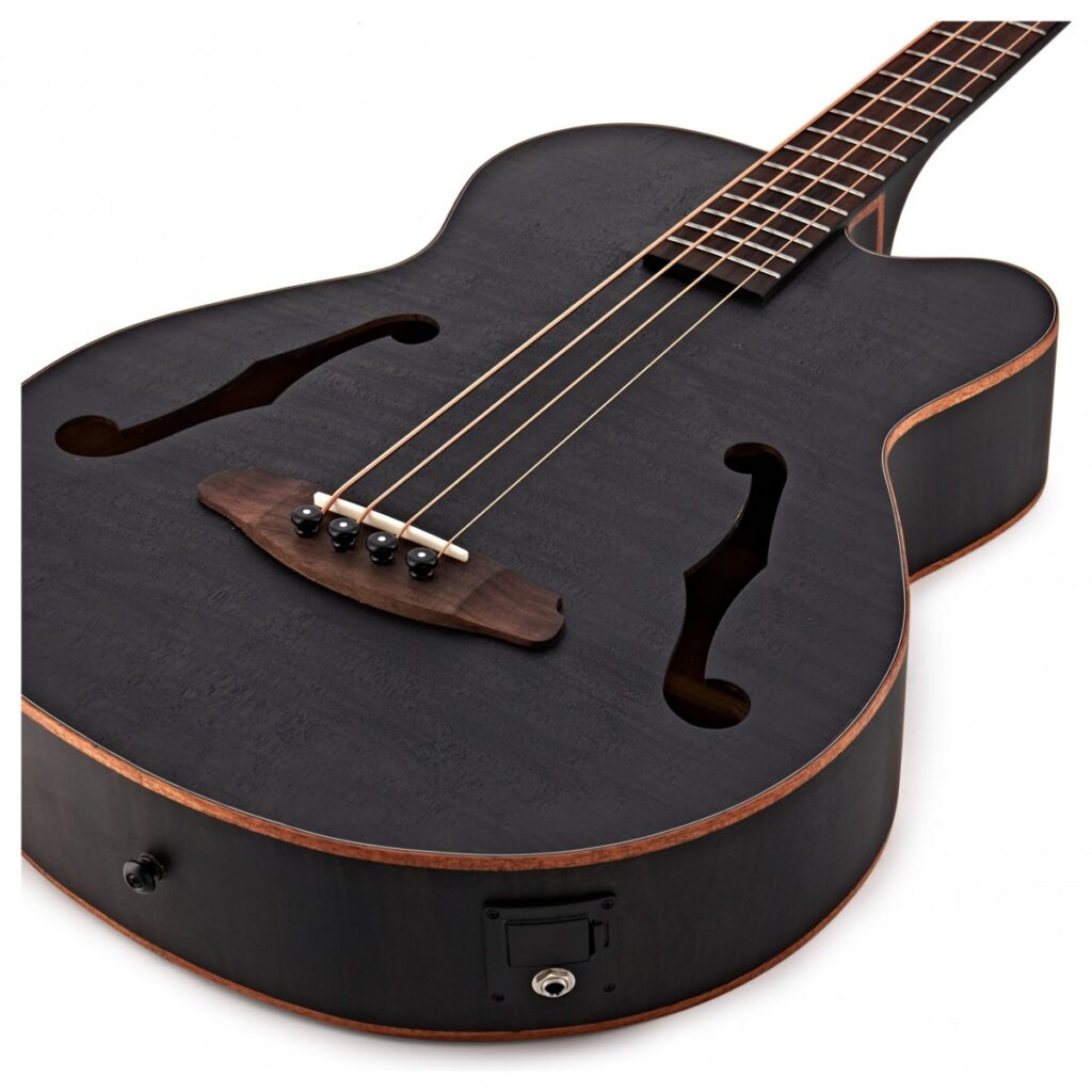 Aria FEB-F2M Medium Scale Bass Stained Black