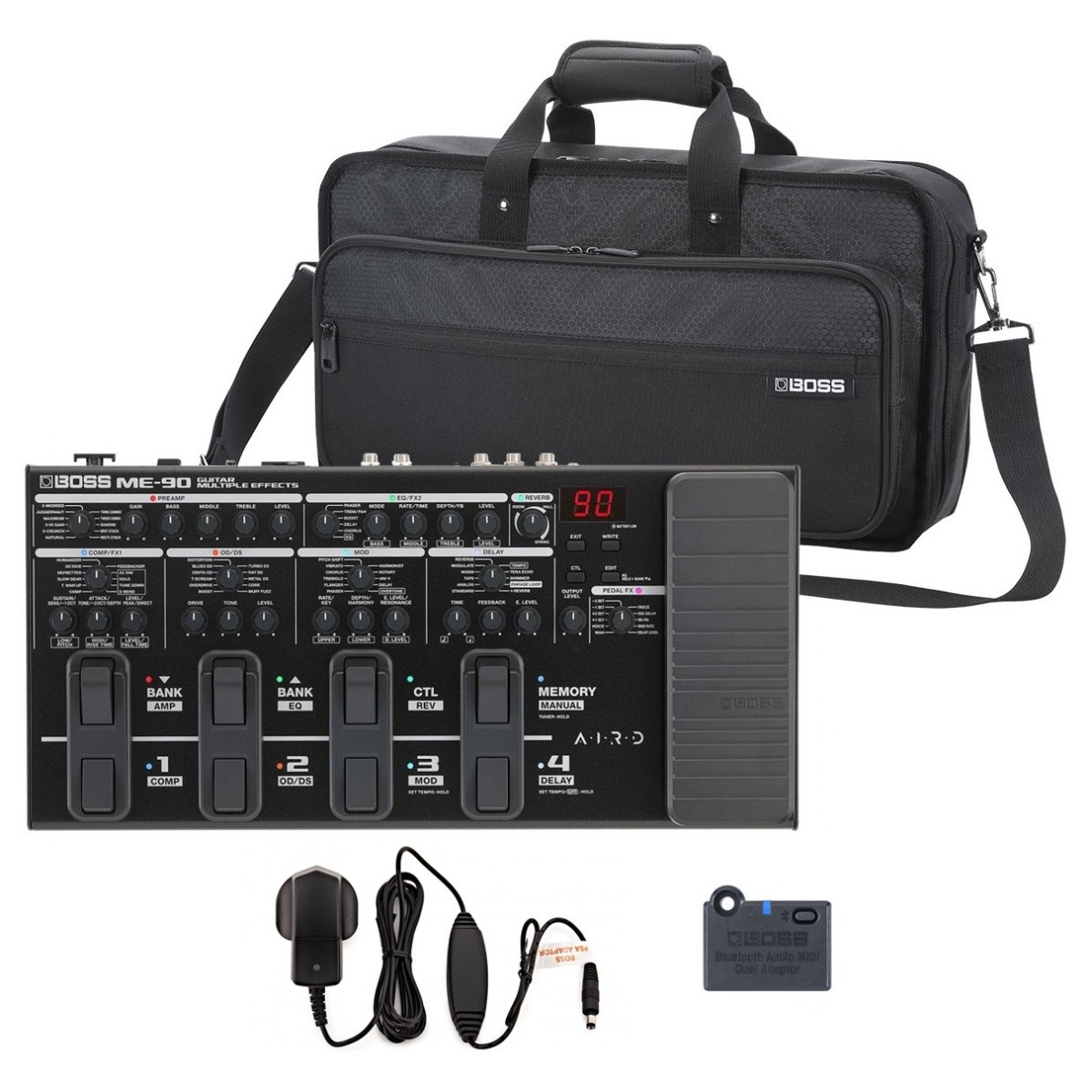 Boss ME-90 Guitar Multi Effects Unit Bundle