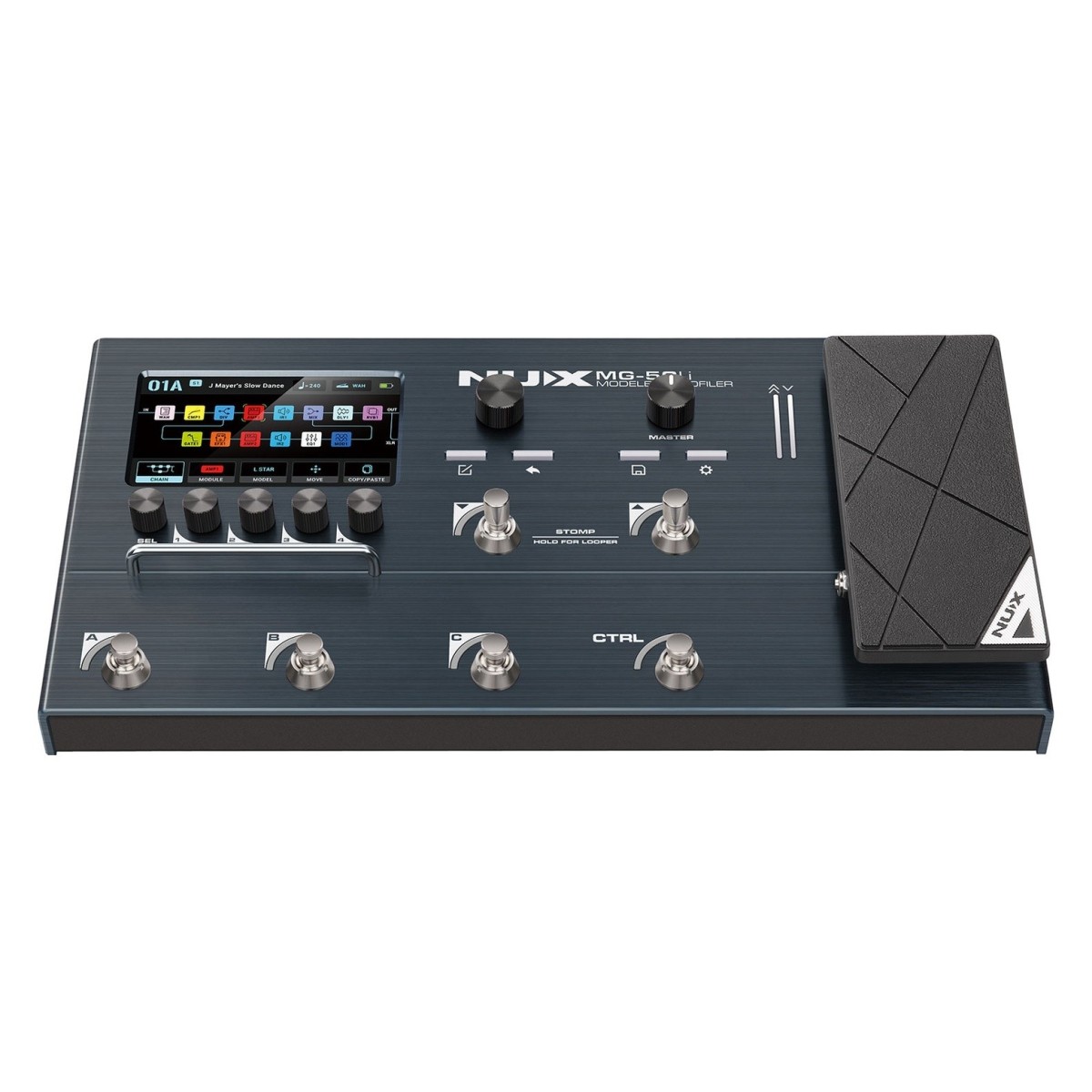 NUX MG50li Guitar Multi-FX Processor & Profiler Blue