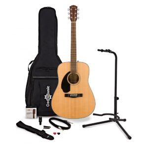 Fender CD-60S Left Handed Acoustic Natural with Accessory Pack Build Your Own Bundle