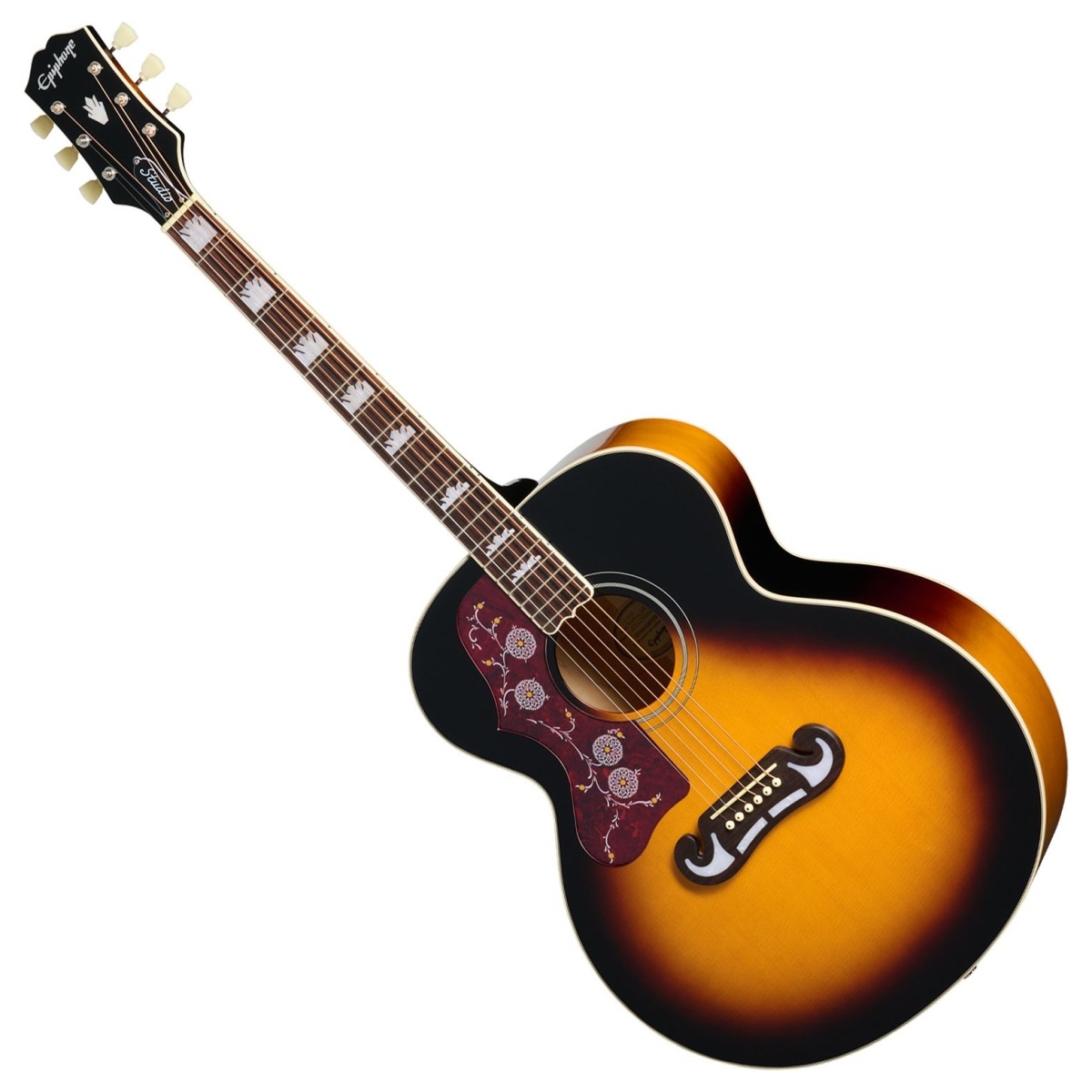 Epiphone J-200 Studio Left Handed Vintage Sunburst