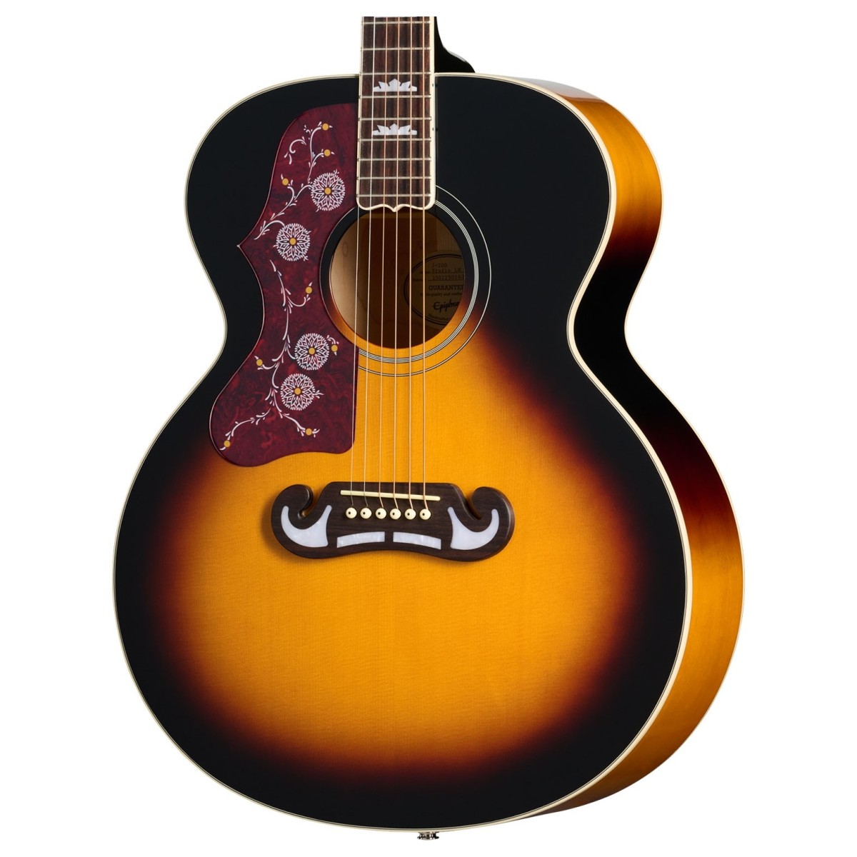 Epiphone J-200 Studio Left Handed Vintage Sunburst