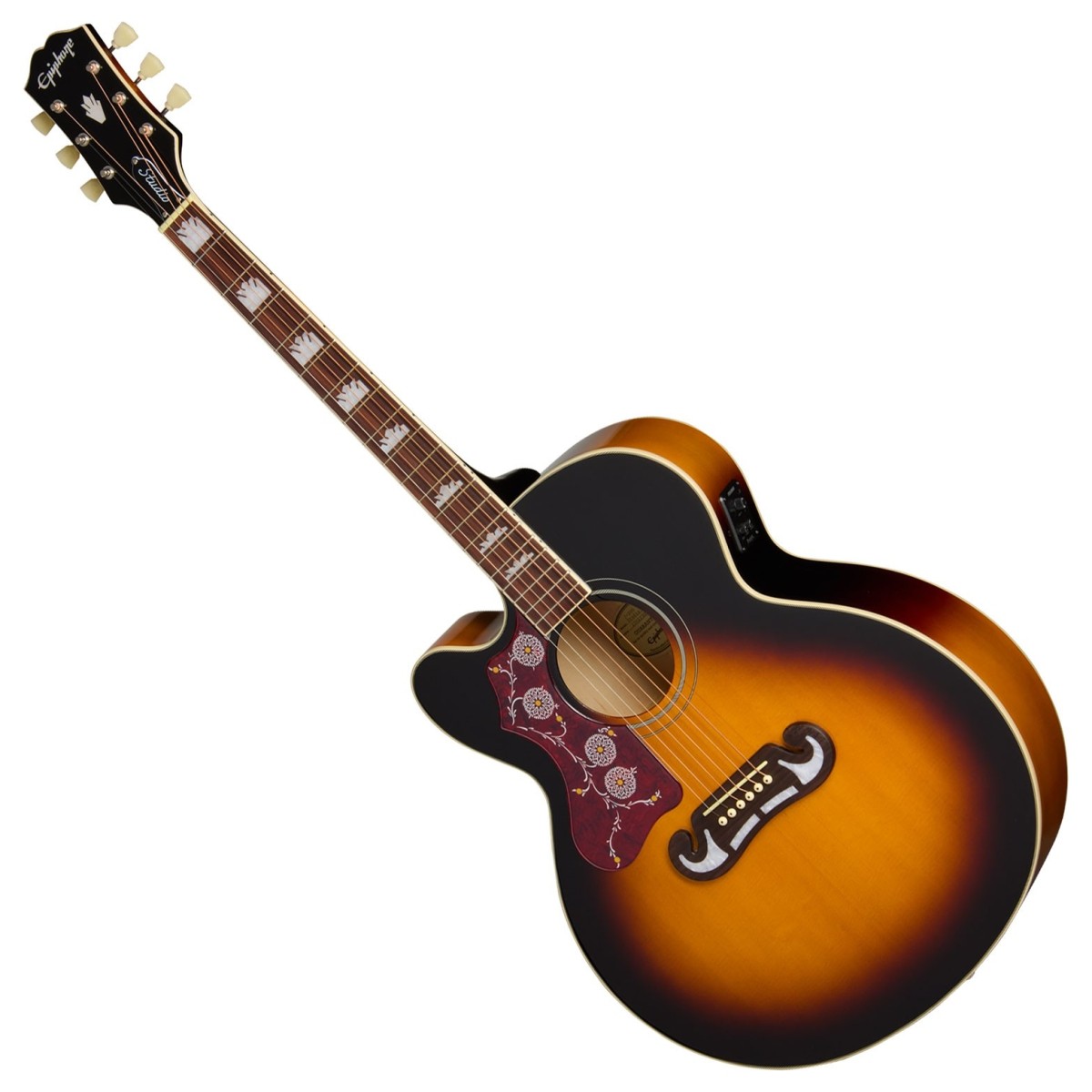 Epiphone J-200 Studio EC Left Handed Vintage Sunburst