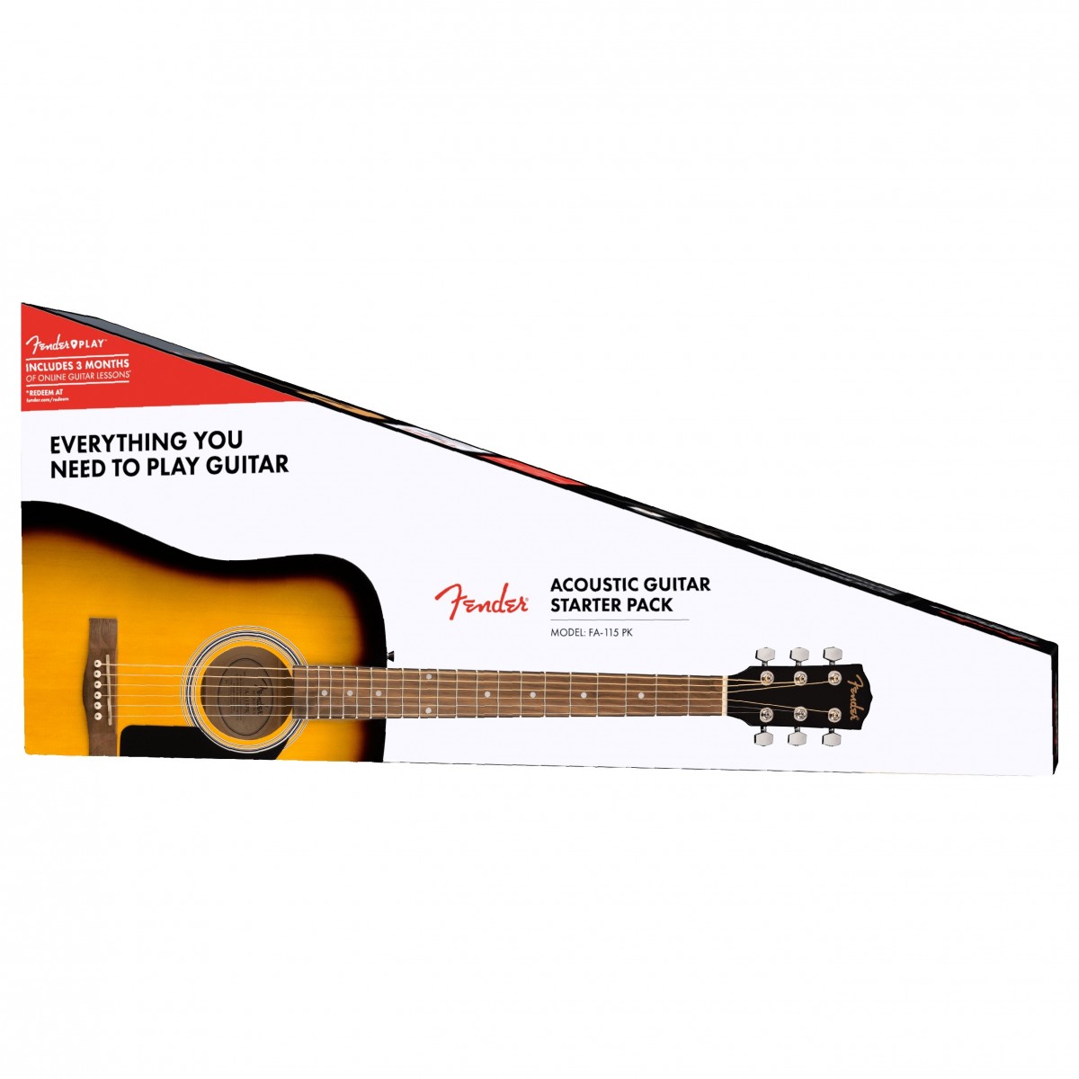 Fender FA-115 Acoustic Dreadnought Pack Sunburst and a Free 90-Day Subscription to Fender Play