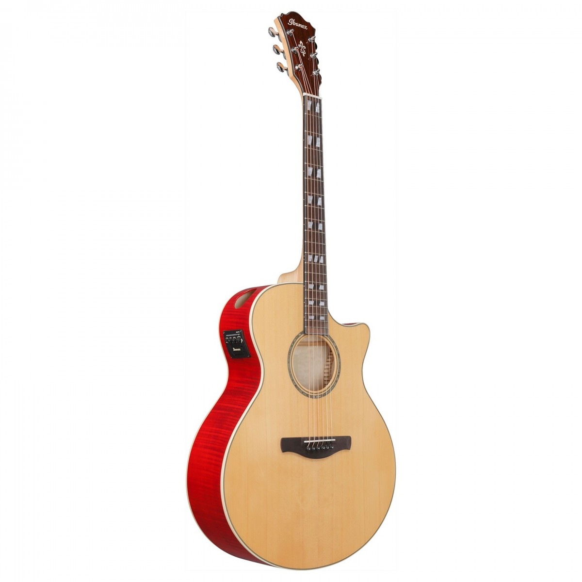Ibanez AE170 Natural Top Transparent Red Back and Sides