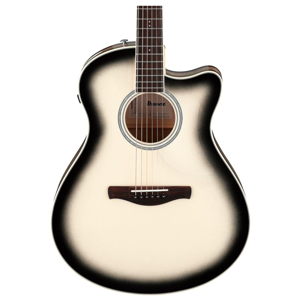 Ibanez AAM370M1CE Transparent Panda High Gloss Finish