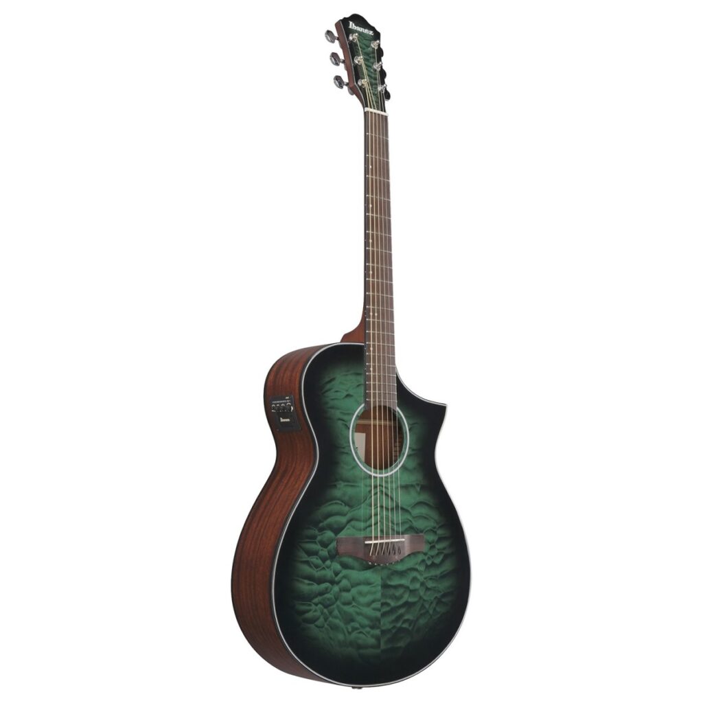 Ibanez AEWC16QA Transparent Emerald Burst