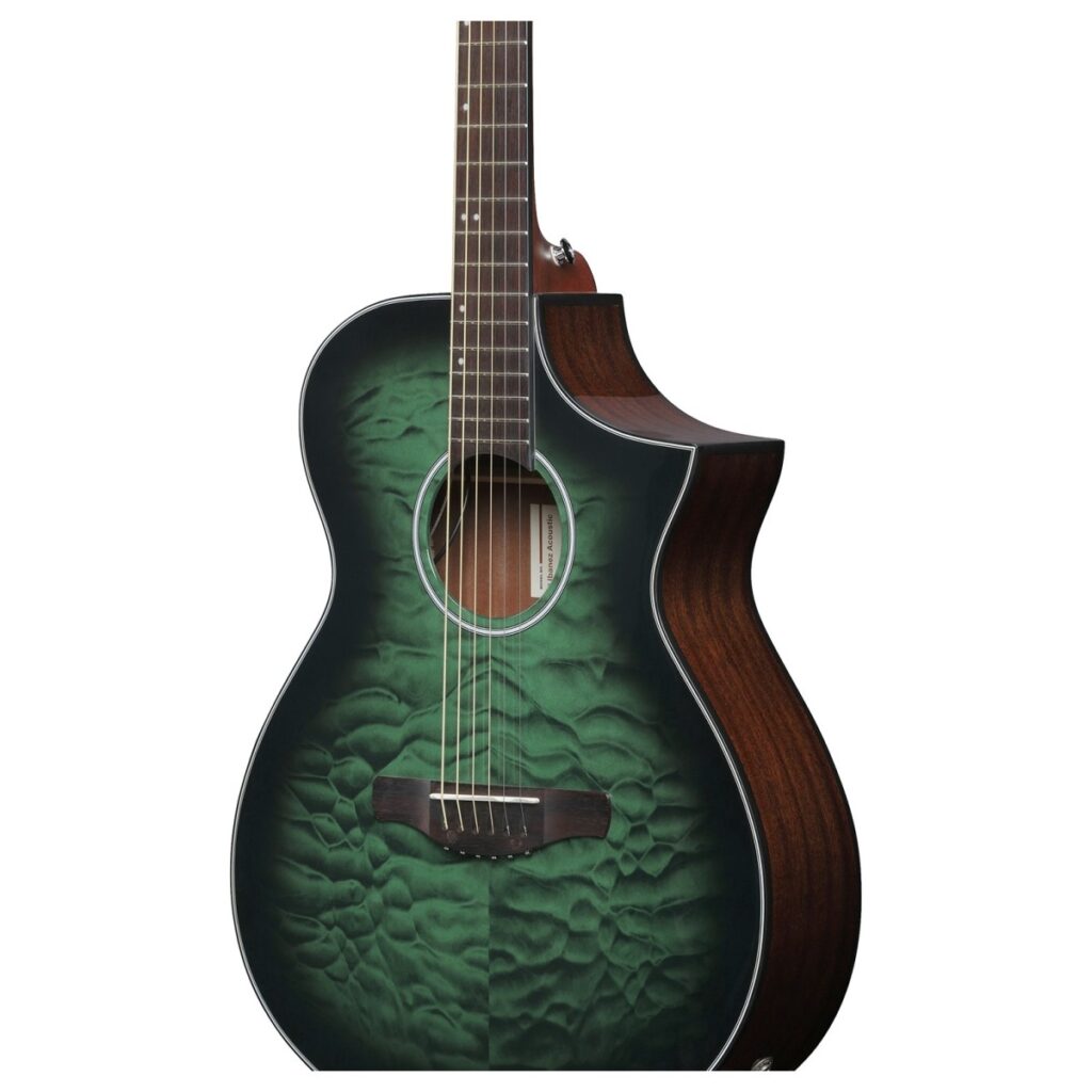 Ibanez AEWC16QA Transparent Emerald Burst