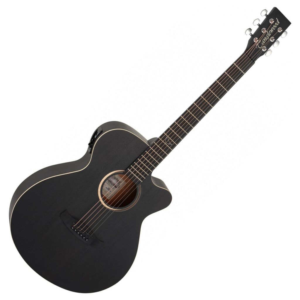 Tanglewood TB4CE Blackbird Super Folk Acoustic Smokestack Black Satin