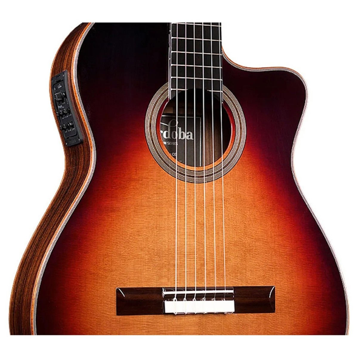 Cordoba Fusion Orchestra CE Cedar Tear Drop Burst