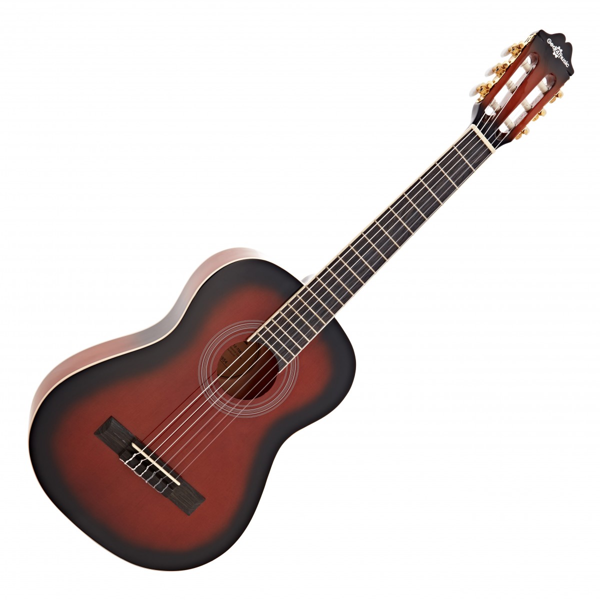 Deluxe 1/2 Classical Guitar by Gear4music Trans Sunburst