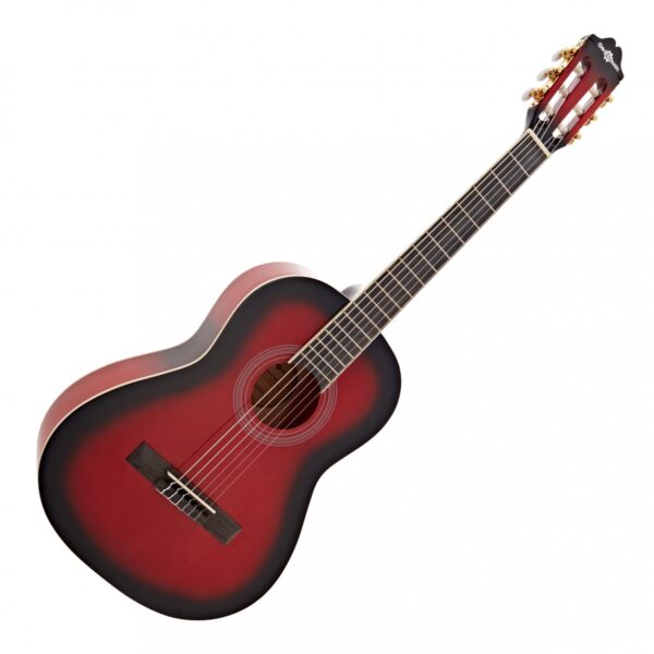 Deluxe 3/4 Classical Guitar by Gear4music Trans Red Burst