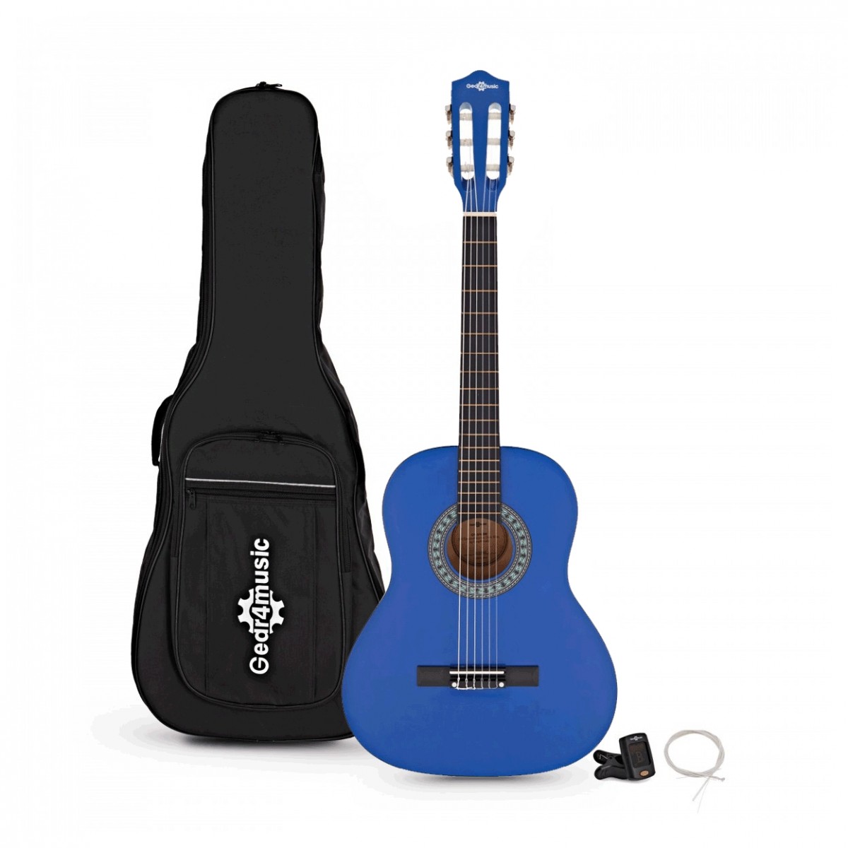 3/4 Classical Guitar Pack Blue by Gear4music