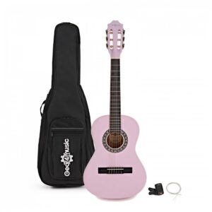 Junior 1/2 Classical Guitar Pack Pink by Gear4music