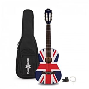 Junior 1/2 Classical Guitar Pack Union Jack by Gear4music
