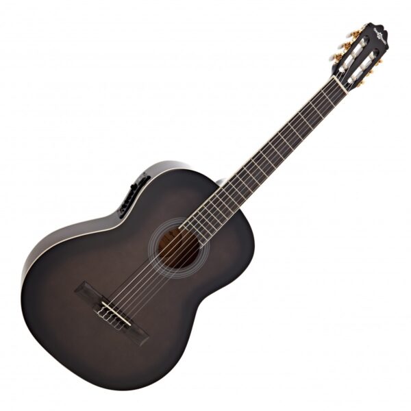 Deluxe Electro Classical Guitar by Gear4music Trans Black Burst