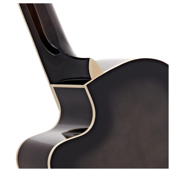 Deluxe Single Cutaway Electro Classical Guitar by Gear4music Trans Black
