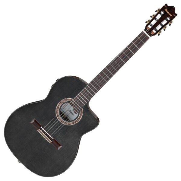 Ibanez GA360TCE-TBK Classical Guitar Transparent Black High Gloss
