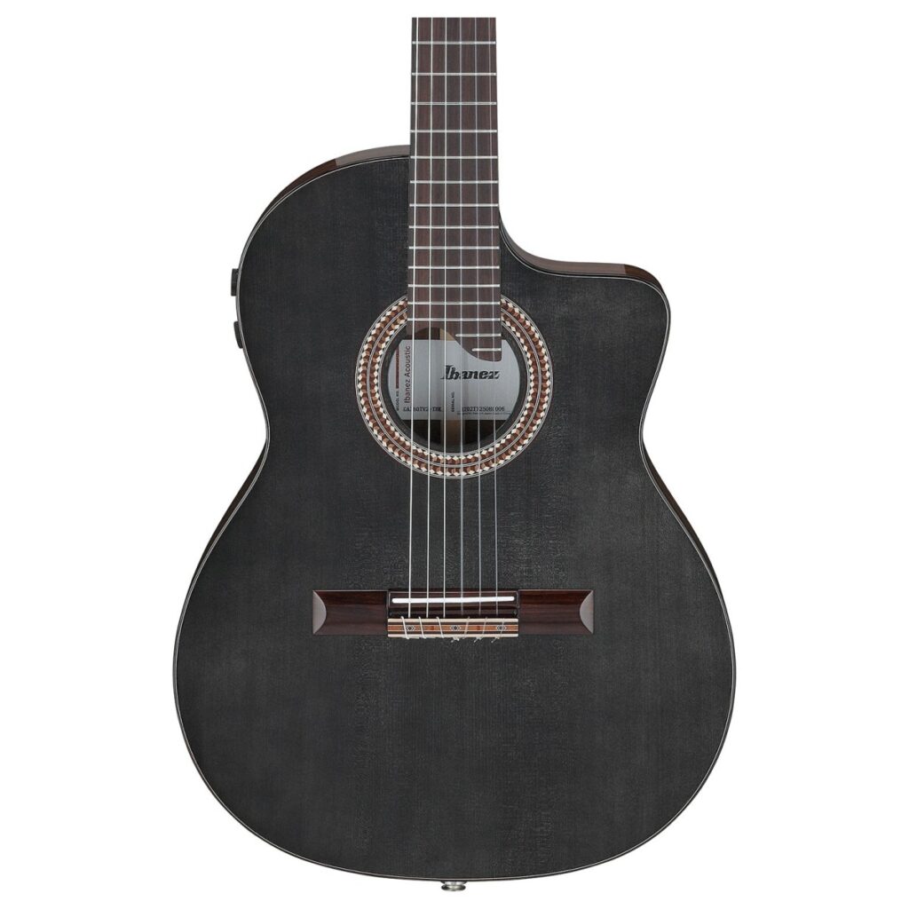 Ibanez GA360TCE-TBK Classical Guitar Transparent Black High Gloss