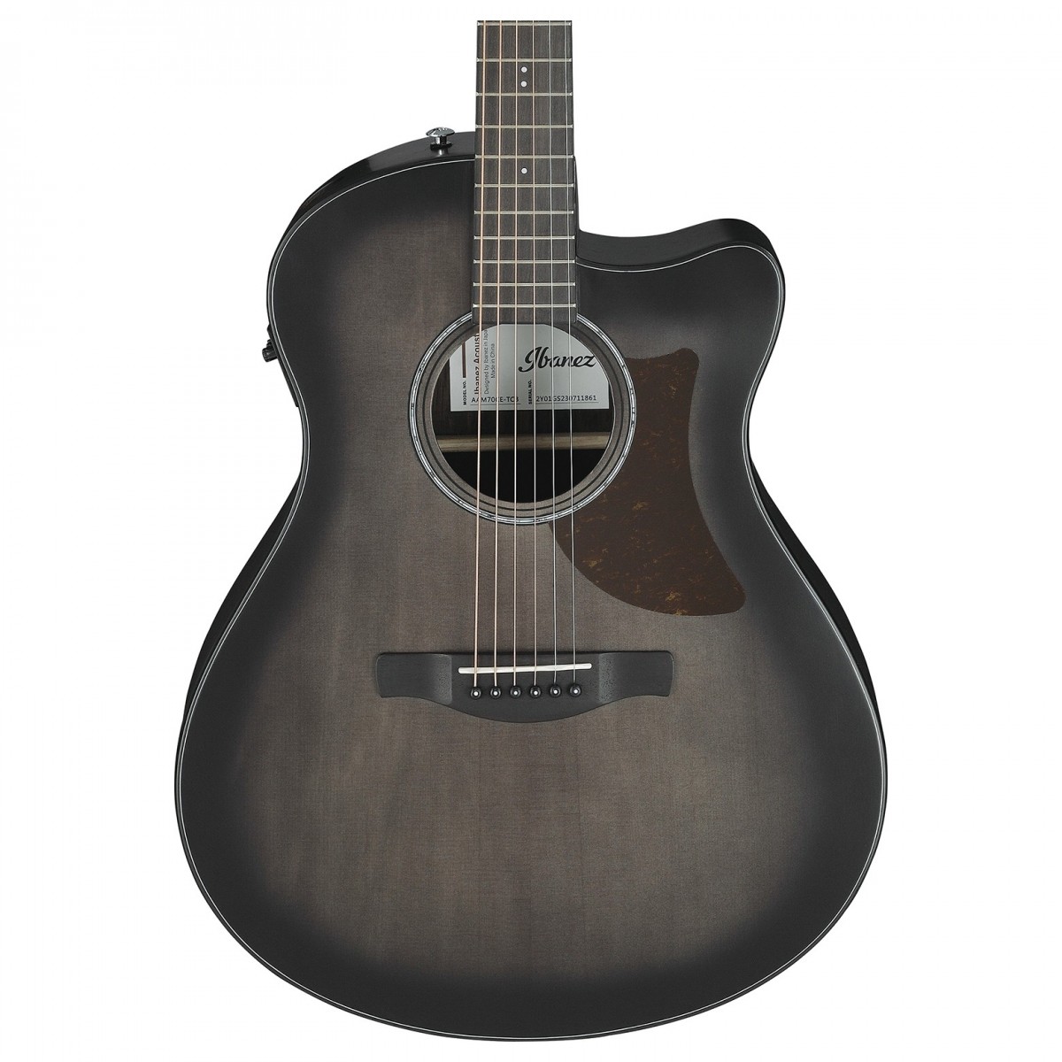 Ibanez AAM70CE Transparent Charcoal Burst