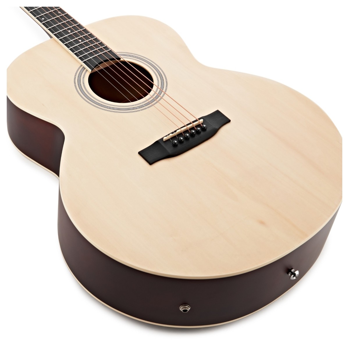 Jumbo Left Handed Electro Acoustic Guitar Natural 15W Acoustic Amp & Accessory Pack