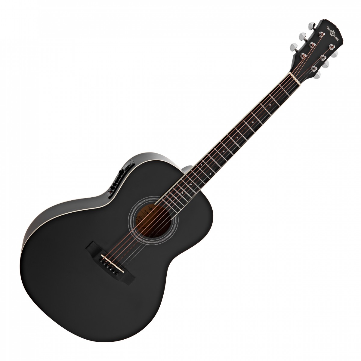 Parlour Electro Acoustic Guitar Black 15W Acoustic Amp & Accessory Pack