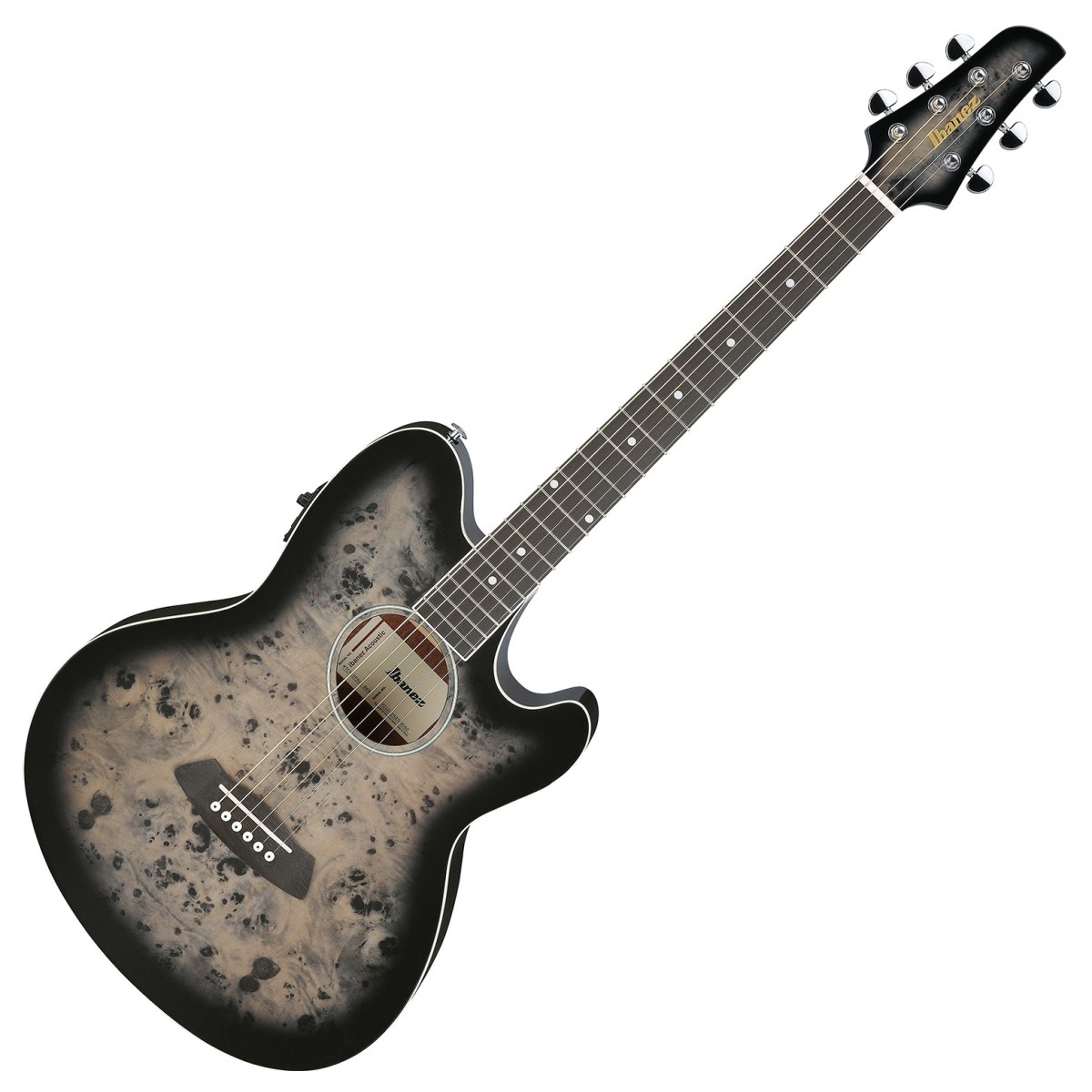 Ibanez TCY10PA Transparent Brown Black Burst