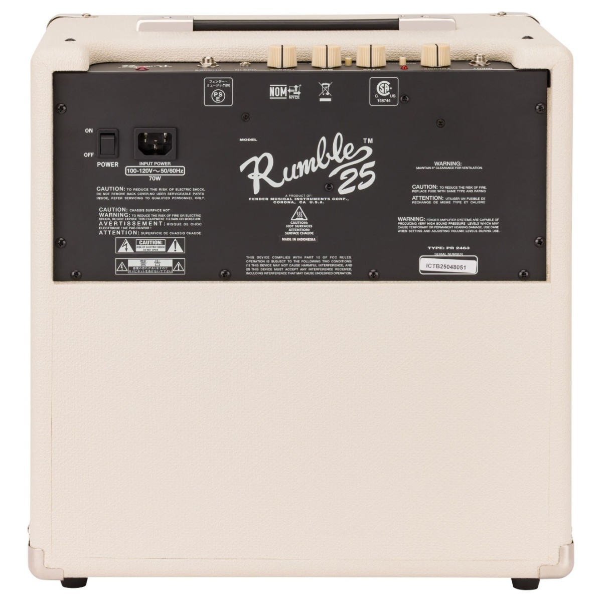 Fender Limited Edition Rumble 25 (V3) Ivory