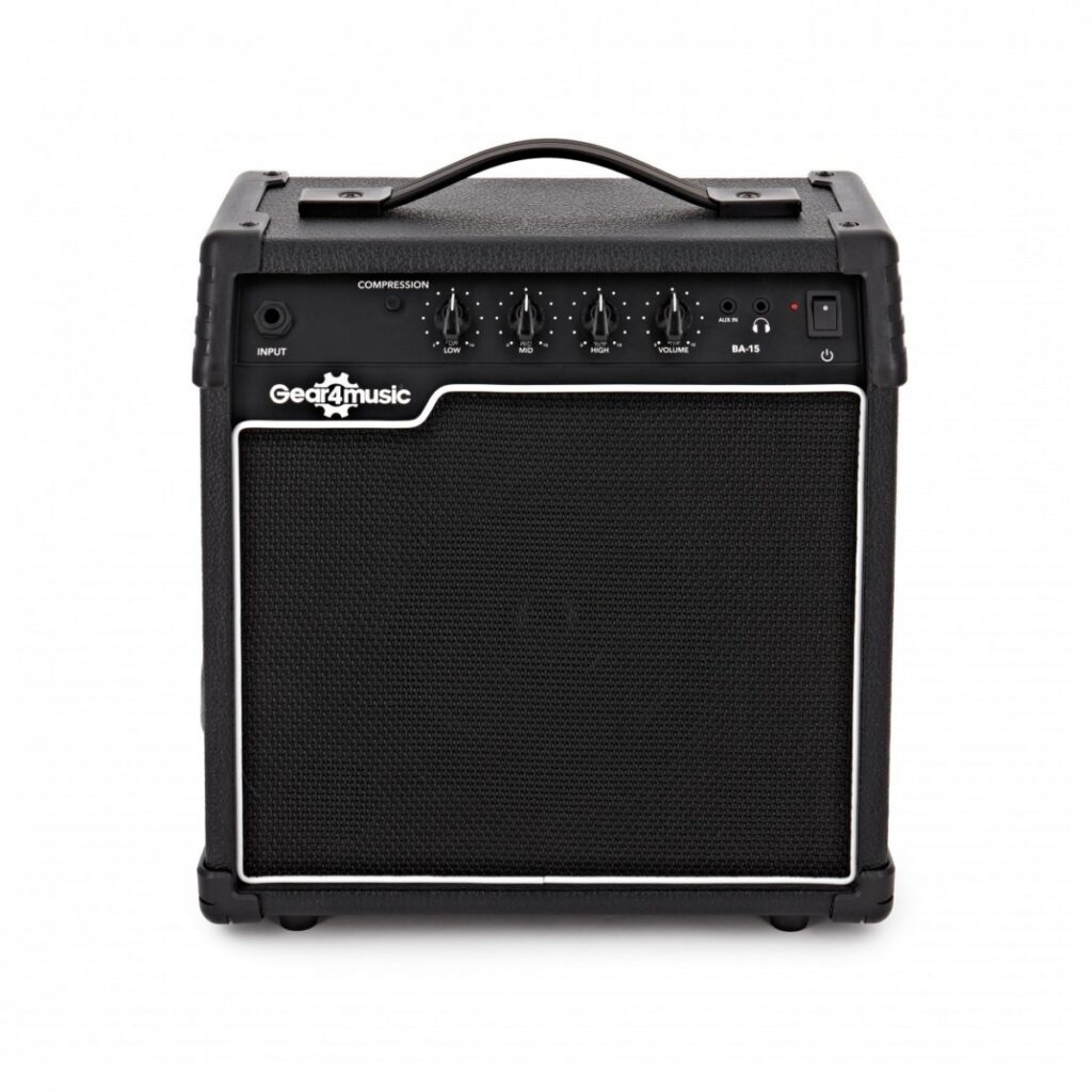 15 Watt Bass Amp & Accessory Pack by Gear4music