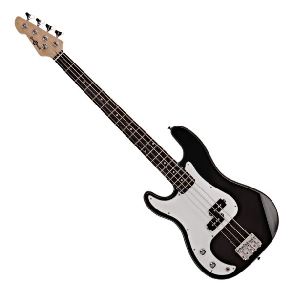 LA Left Handed Bass Guitar Black 15W Bass Amp Pack