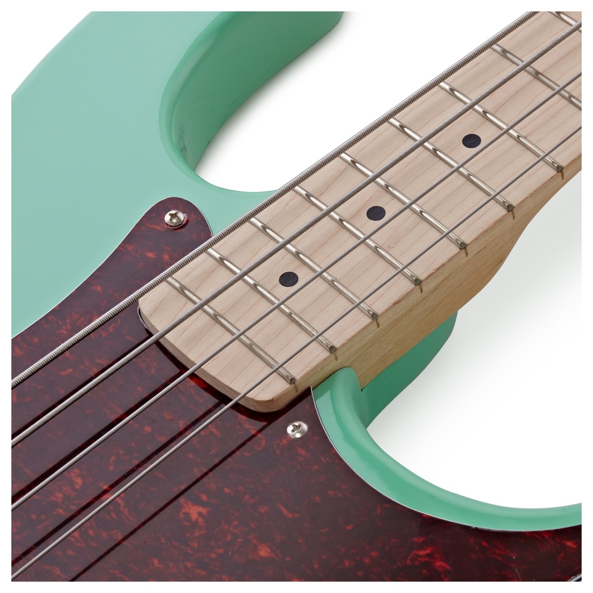 LA II Bass Guitar Seafoam Green 15W Bass Amp Pack