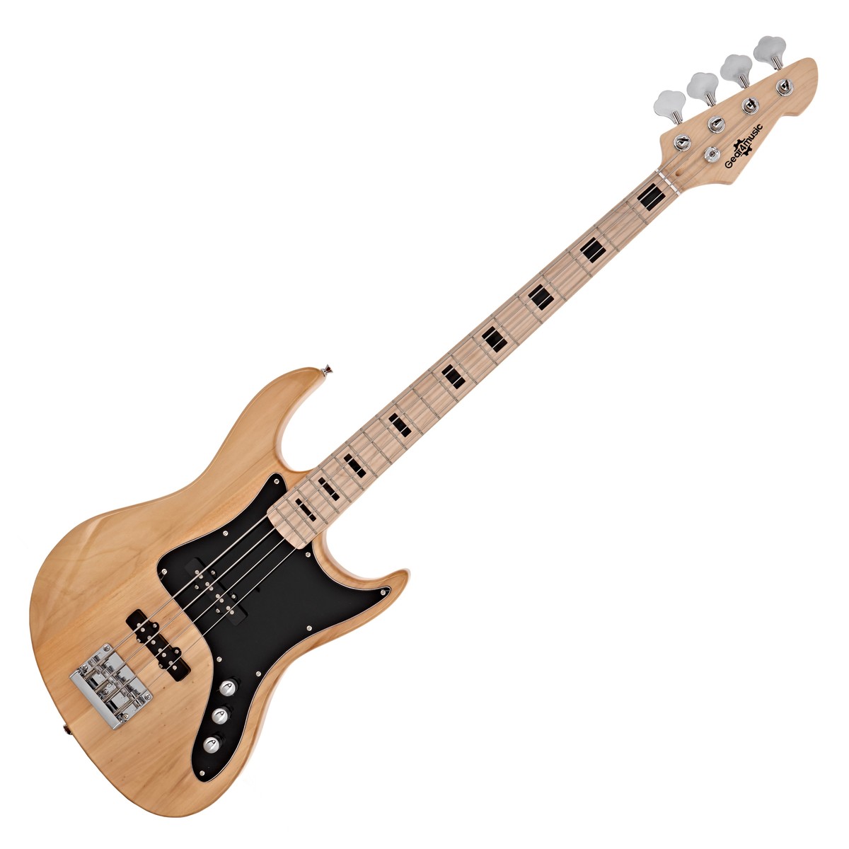 LA II Bass Guitar Natural 15W Bass Amp Pack